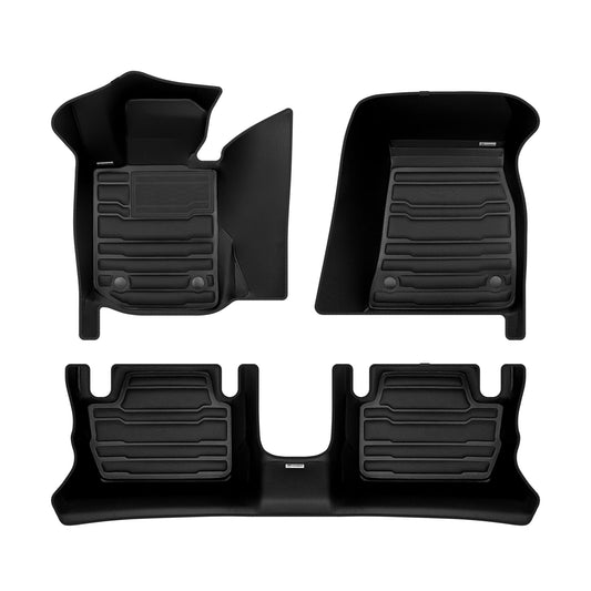 A set of black TuxMat car floor mats for BMW 4-Series models.