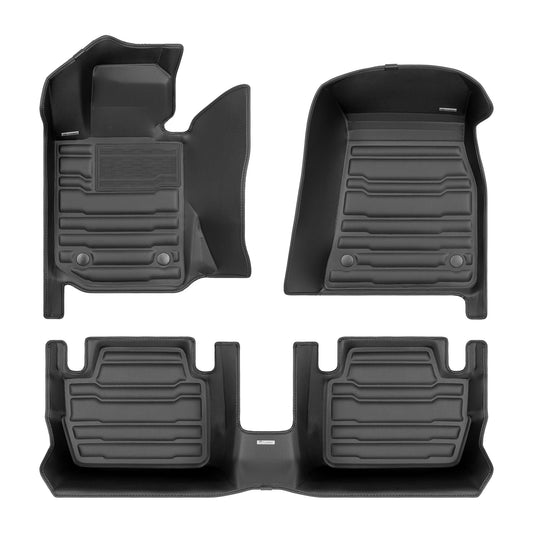 A set of black TuxMat car floor mats for BMW 4-Series models.