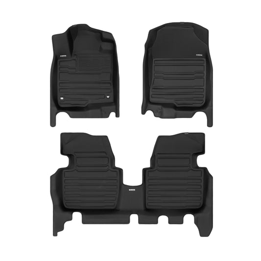 A set of black TuxMat car floor mats for Acura ADX models.