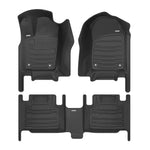 A set of black TuxMat car floor mats for Jeep Grand Cherokee models.