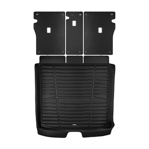 A set of black TuxMat trunk mats for Jaguar F-Pace models.