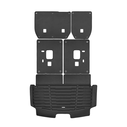 A set of black TuxMat trunk mats for Dodge Durango 7-Seater models.