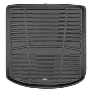 A set of black TuxMat trunk mats for Audi A5 models.