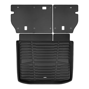 A set of black TuxMat trunk mats for Mitsubishi RVR models.