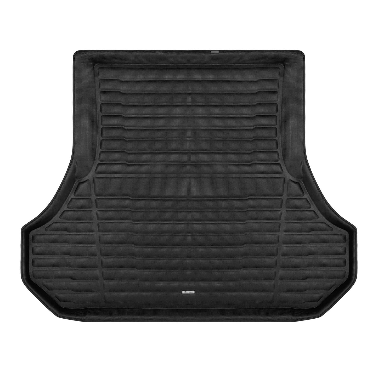 A set of black TuxMat trunk mats for Dodge Charger models.