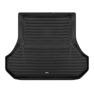 A set of black TuxMat trunk mats for Dodge Charger models.