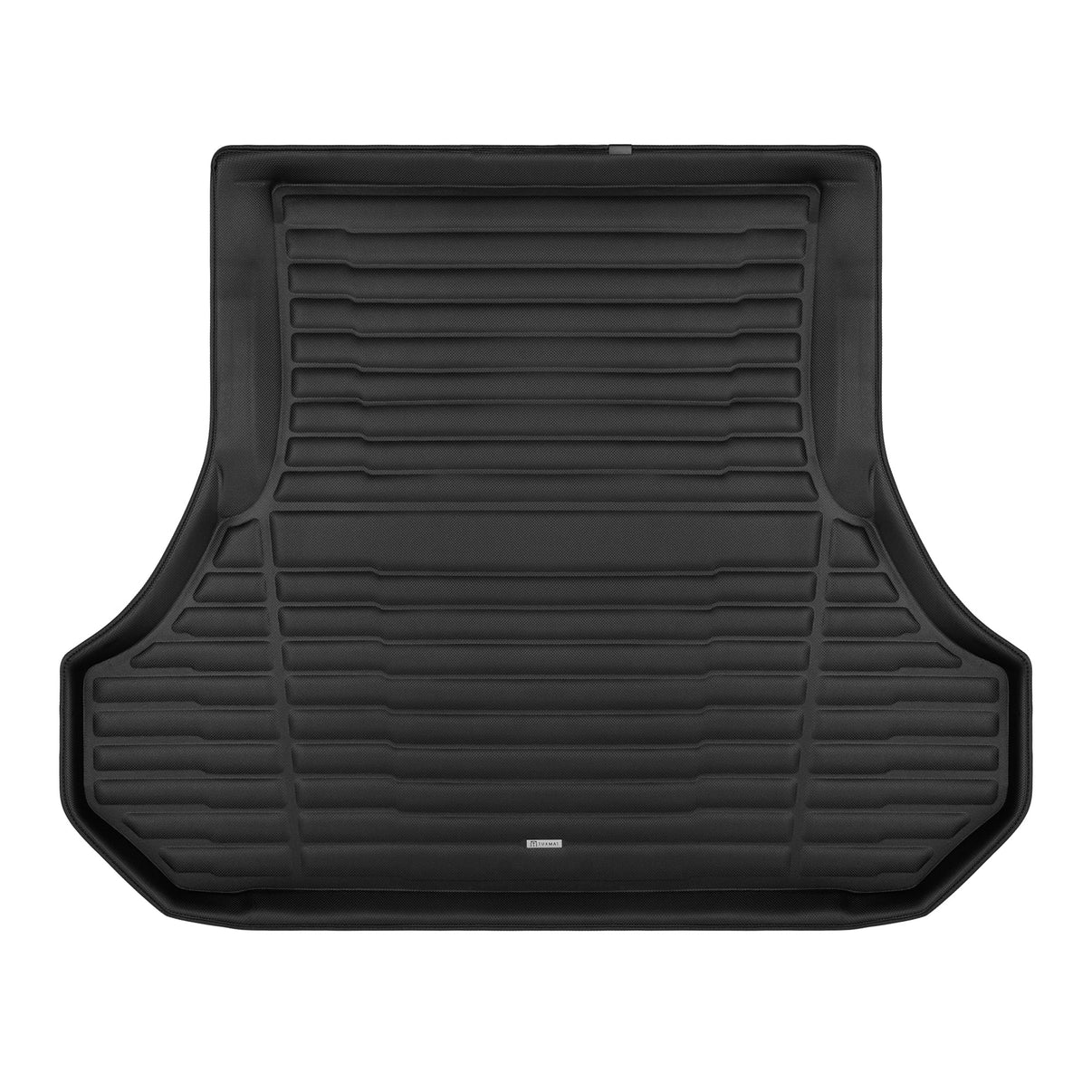 A set of black TuxMat trunk mats for Chrysler 300 models.