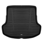 A set of black TuxMat trunk mats for Kia Stinger models.