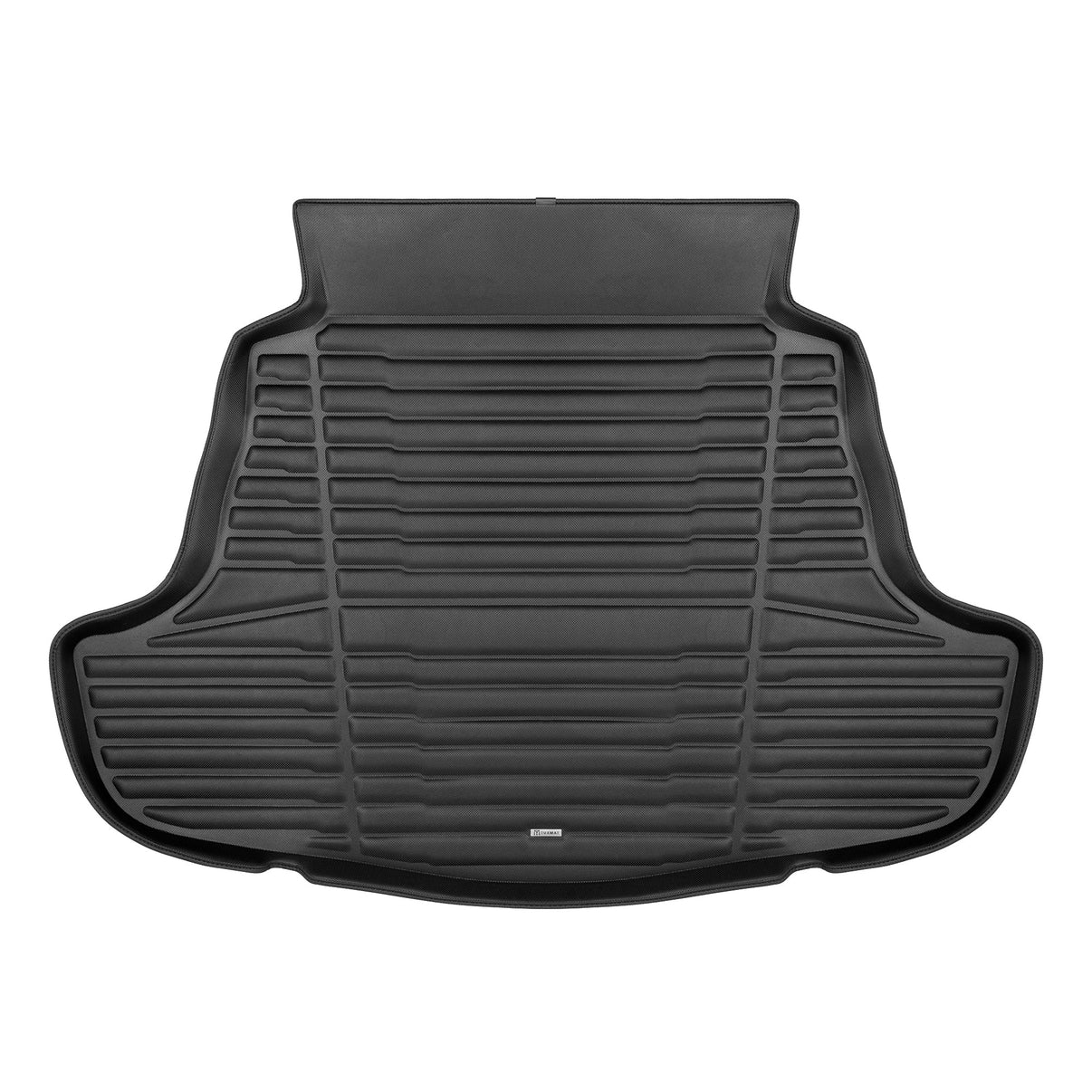 A set of black TuxMat trunk mats for Toyota Camry models.