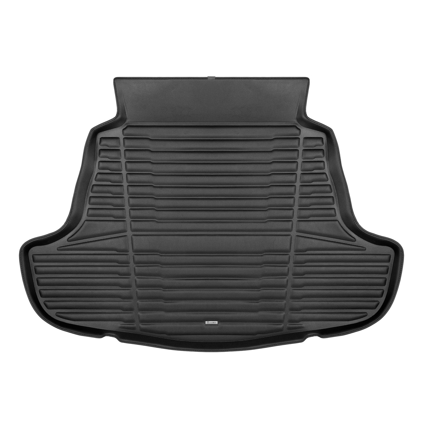 A set of black TuxMat trunk mats for Toyota Camry models.