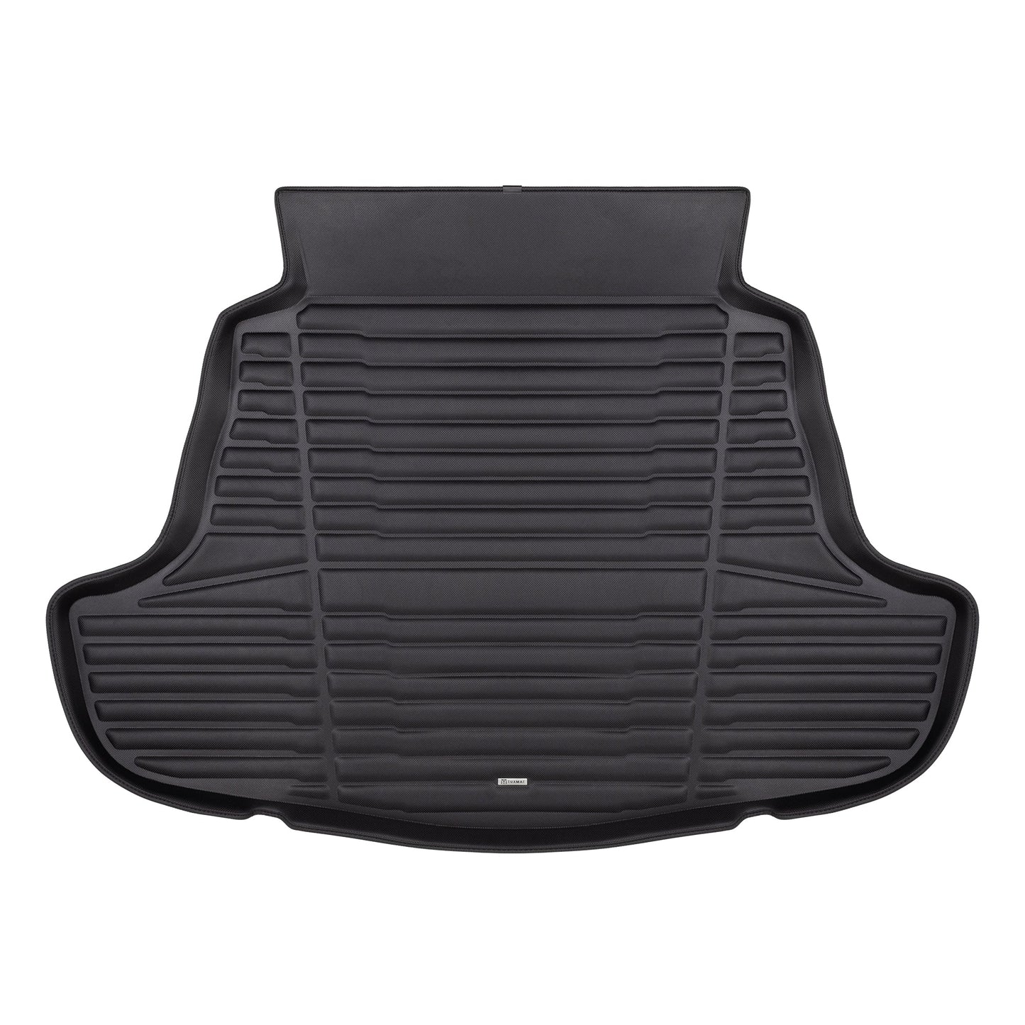 A set of black TuxMat trunk mats for Toyota Camry models.