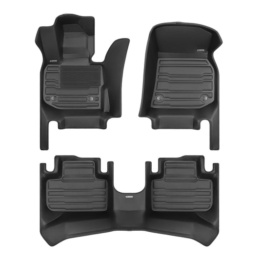 A set of black TuxMat car floor mats for BMW X4 models.