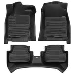 A set of black TuxMat car floor mats for Honda Civic models.