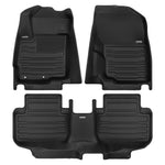 A set of black TuxMat car floor mats for Mitsubishi Eclipse Cross models.