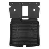 A set of black TuxMat trunk mats for Volvo EX40 models.