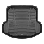 A set of black TuxMat trunk mats for Volkswagen Jetta models.