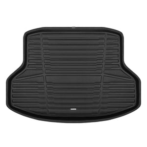 A set of black TuxMat trunk mats for Honda Insight models.