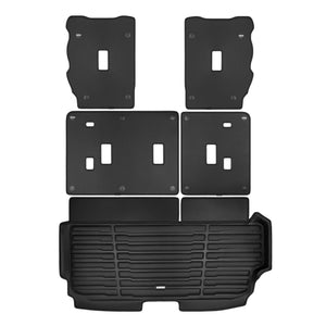 A set of black TuxMat trunk mats for Subaru Ascent models.