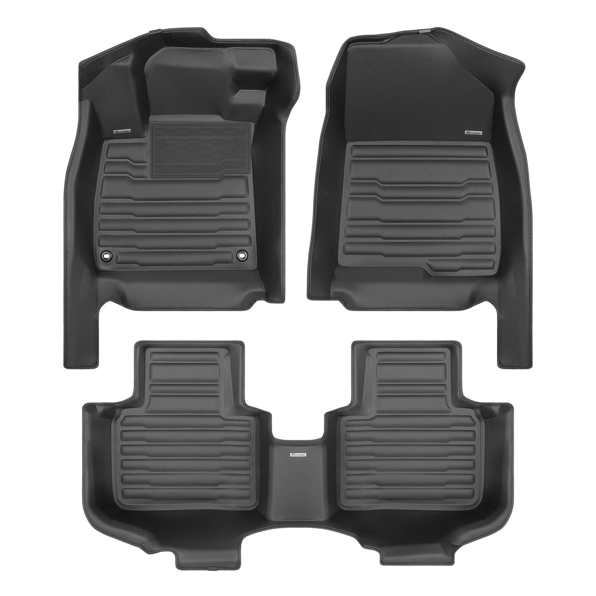 A set of black TuxMat car floor mats for Honda Accord models.