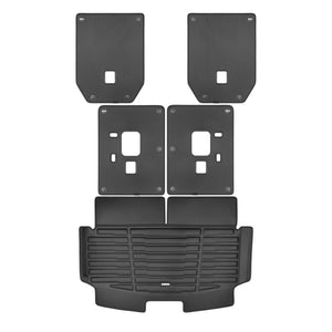 A set of black TuxMat trunk mats for Dodge Durango 6-Seater models.