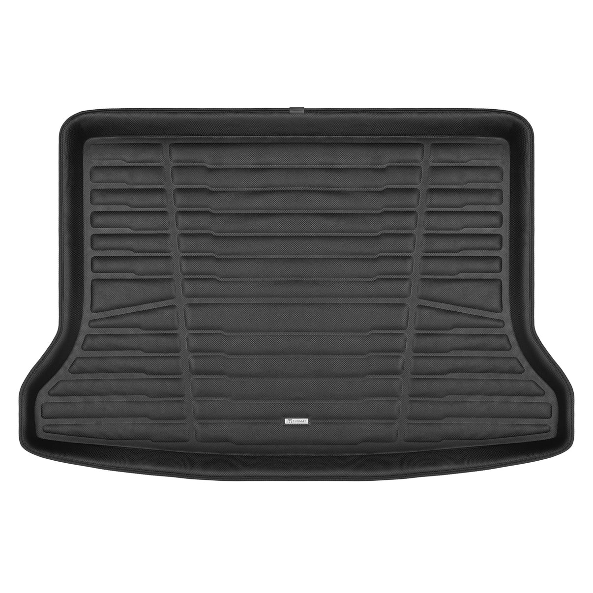 A set of black TuxMat trunk mats for Hyundai Accent models.
