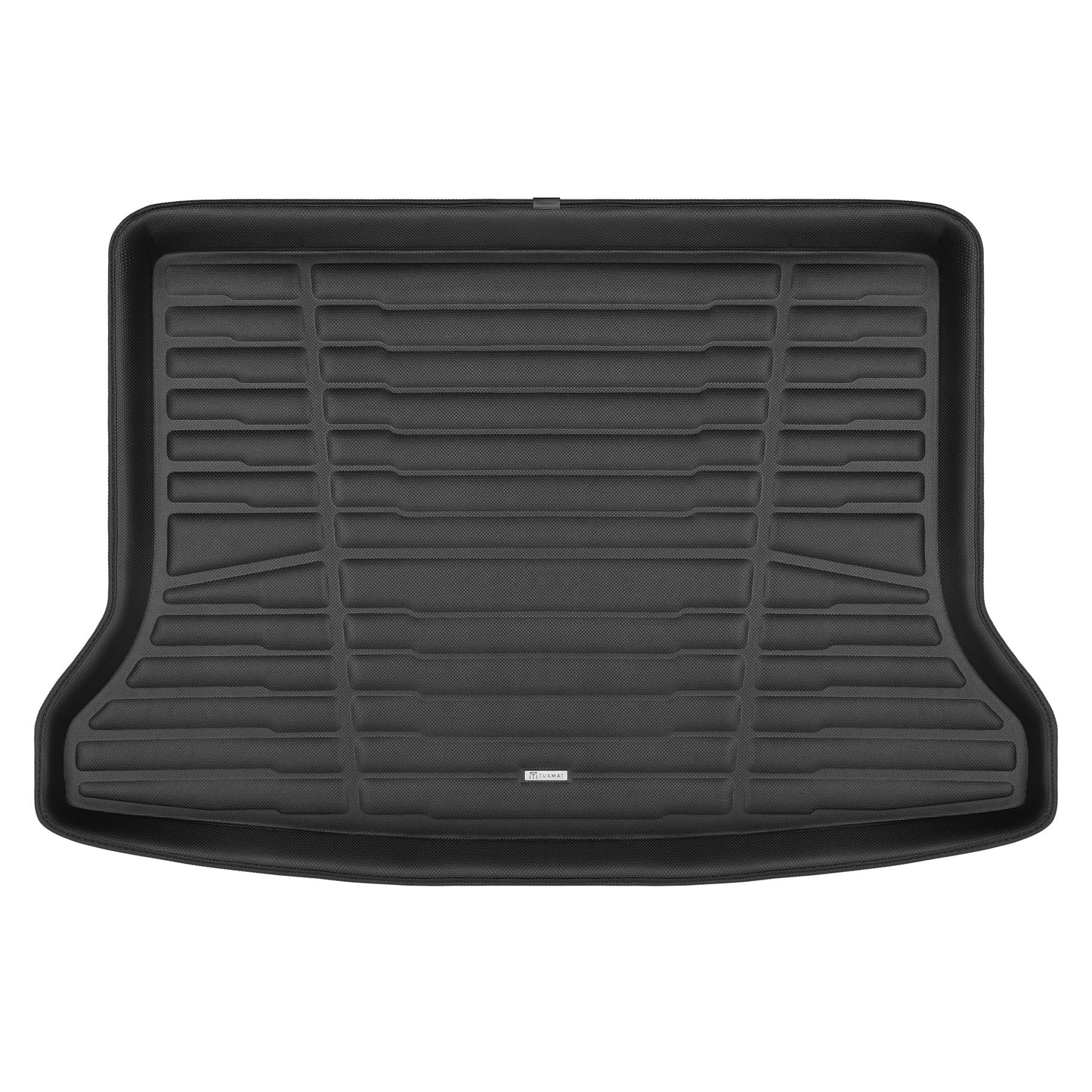 A set of black TuxMat trunk mats for Hyundai Accent models.