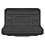 A set of black TuxMat trunk mats for Hyundai Accent models.