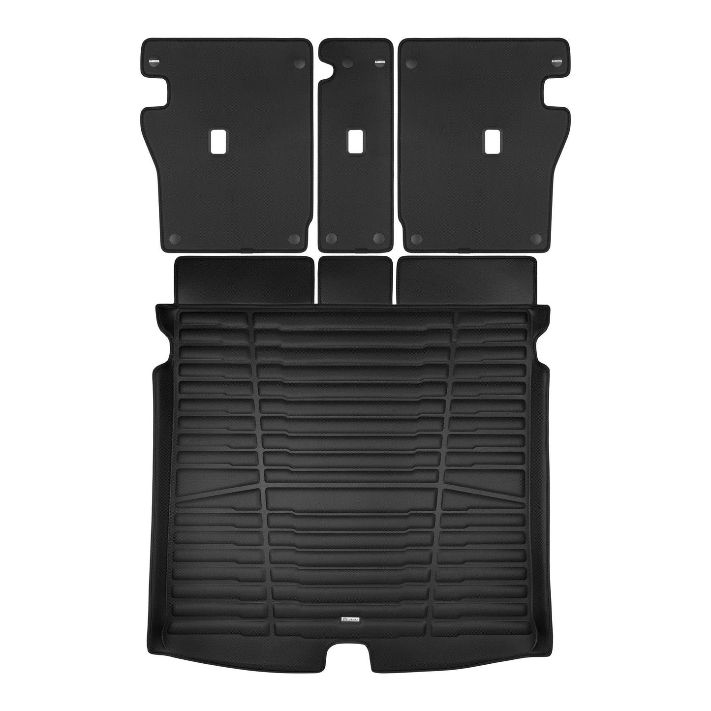 A set of black TuxMat trunk mats for Audi A7/S7/RS7 models.