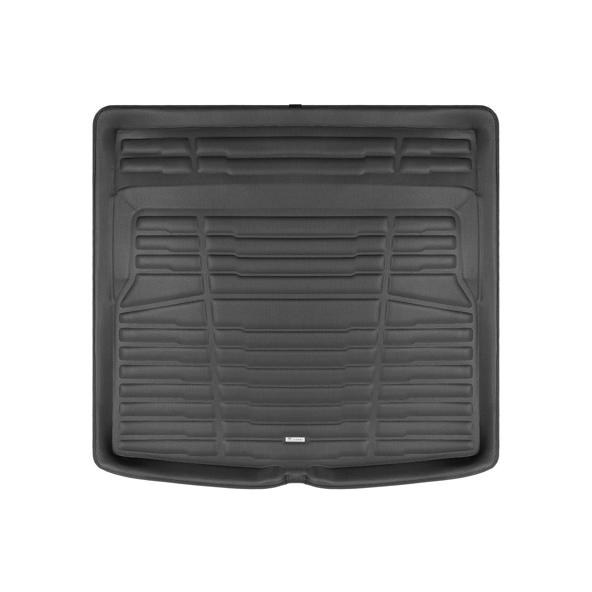 A set of black TuxMat trunk mats for Volvo S60 models.