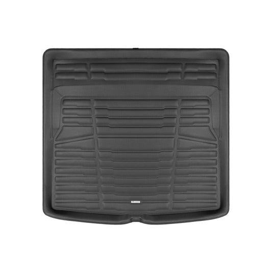 A set of black TuxMat trunk mats for Volvo S60 models.