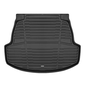 A set of black TuxMat trunk mats for Toyota Corolla models.