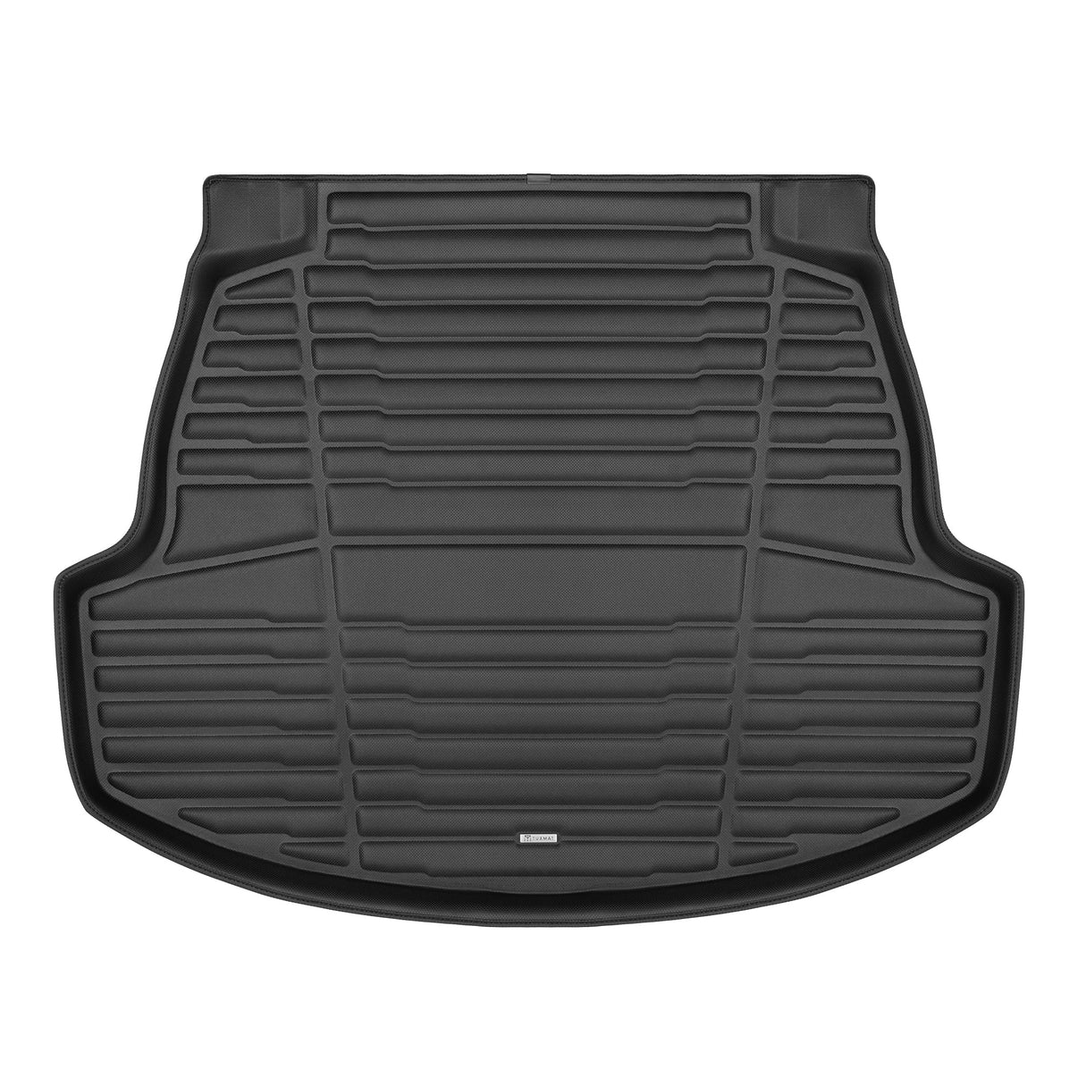 A set of black TuxMat trunk mats for Toyota Corolla models.