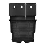 A set of black TuxMat trunk mats for Chevrolet Blazer models.