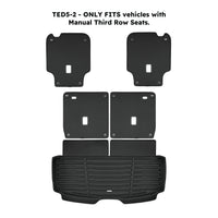 Black / Trunk Mats Only / TED5-2 - SuperTrunk - Manual Third Row Seats - Complete Back Seat & Trunk Coverage ($175.80)
