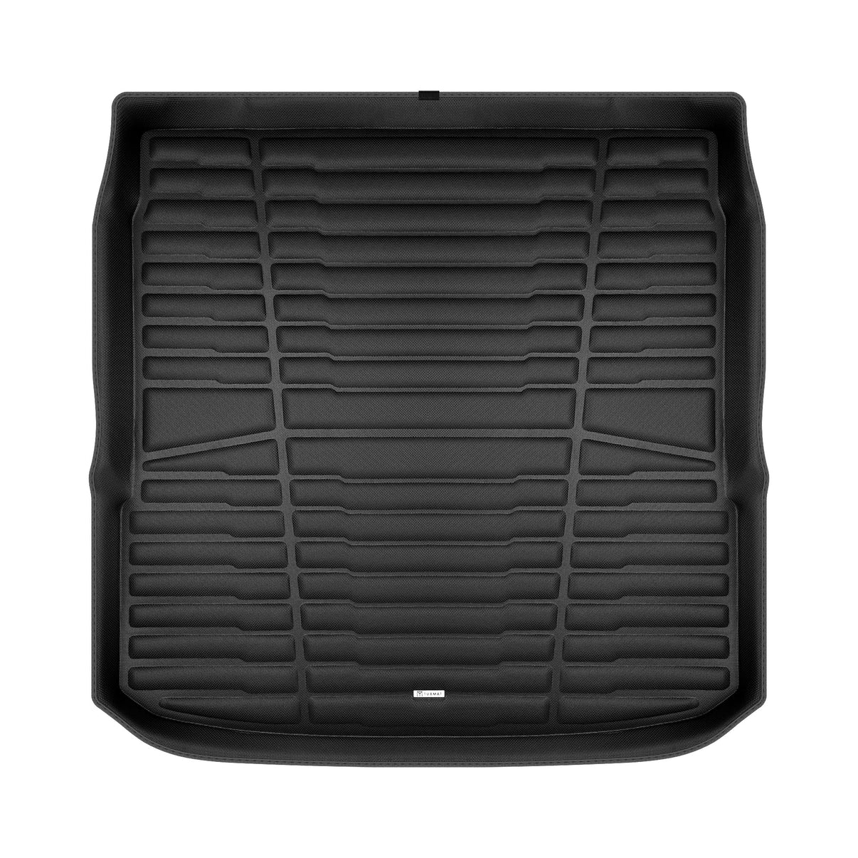 A set of black TuxMat trunk mats for Audi e-tron models.