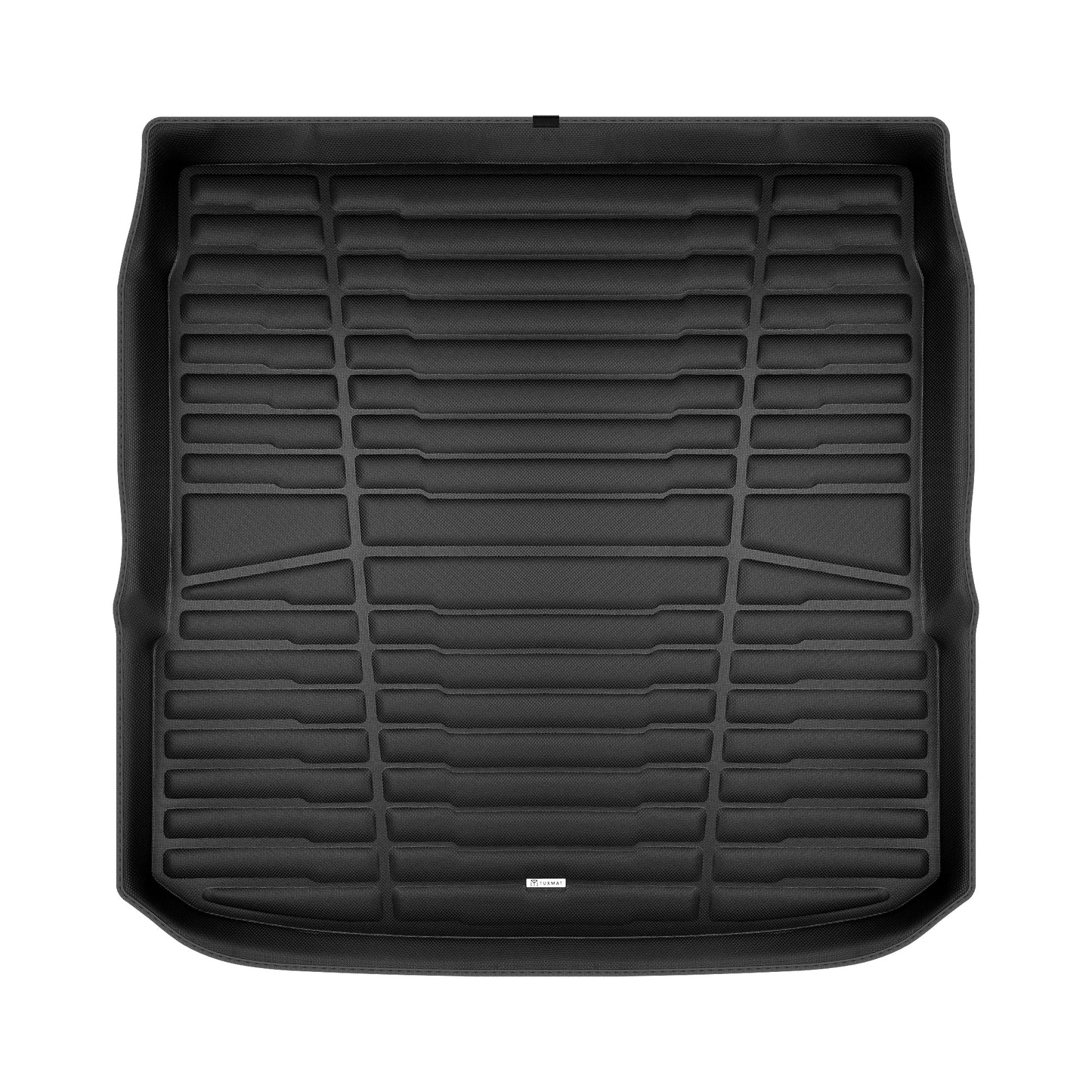 A set of black TuxMat trunk mats for Audi e-tron models.