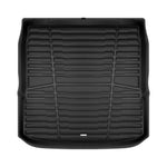 A set of black TuxMat trunk mats for Audi e-tron models.