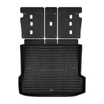 A set of black TuxMat trunk mats for BMW X6 models.