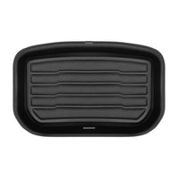 A set of black TuxMat trunk mats for Tesla Model Y models.