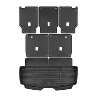 Black / Trunk Mats Only / TED6-2 - SuperTrunk - Manual-Folding Third Row Seats - Complete Back Seat & Trunk Coverage ($175.80)