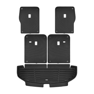 A set of black TuxMat trunk mats for Kia Sorento models.