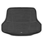 A set of black TuxMat trunk mats for Nissan Sentra models.