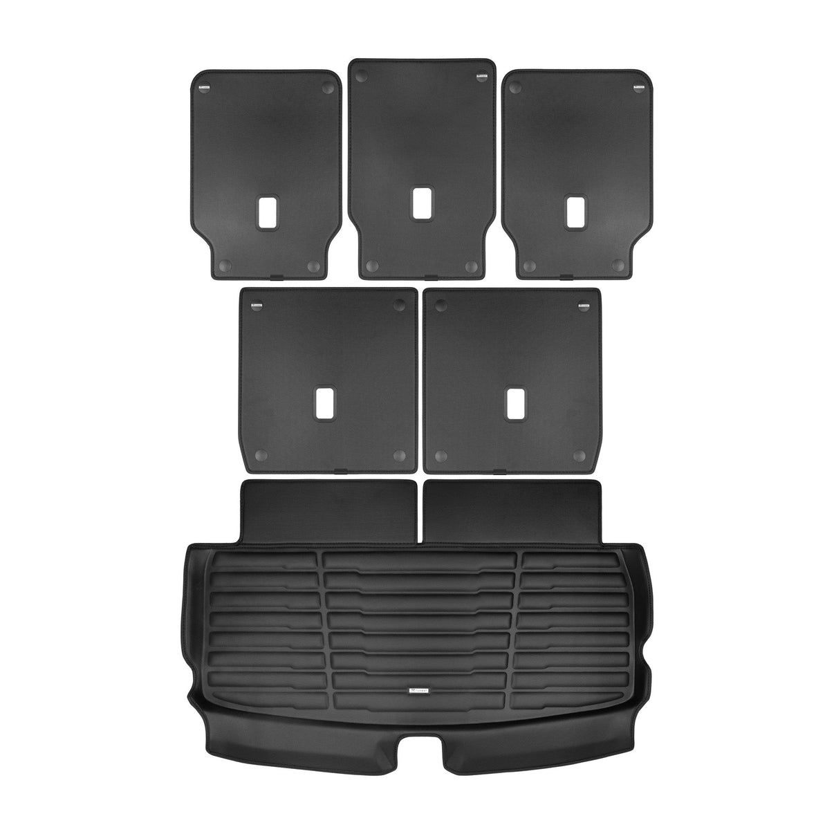 A set of black TuxMat car floor mats for Lincoln Aviator models.