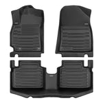 A set of black TuxMat car floor mats for Hyundai Elantra models.