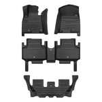 A set of black TuxMat car floor mats for Genesis GV80 models.