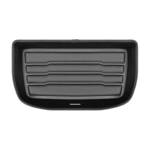 A set of black TuxMat trunk mats for Audi R8 models.