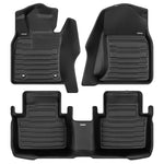 A set of black TuxMat car floor mats for Toyota Camry models.