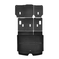 Black / Trunk Mats Only / TED5-2 - SuperTrunk - Manual Third Row Seats - Complete Back Seat & Trunk Coverage ($175.80)