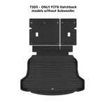 A set of black TuxMat trunk mats for Honda Civic models.