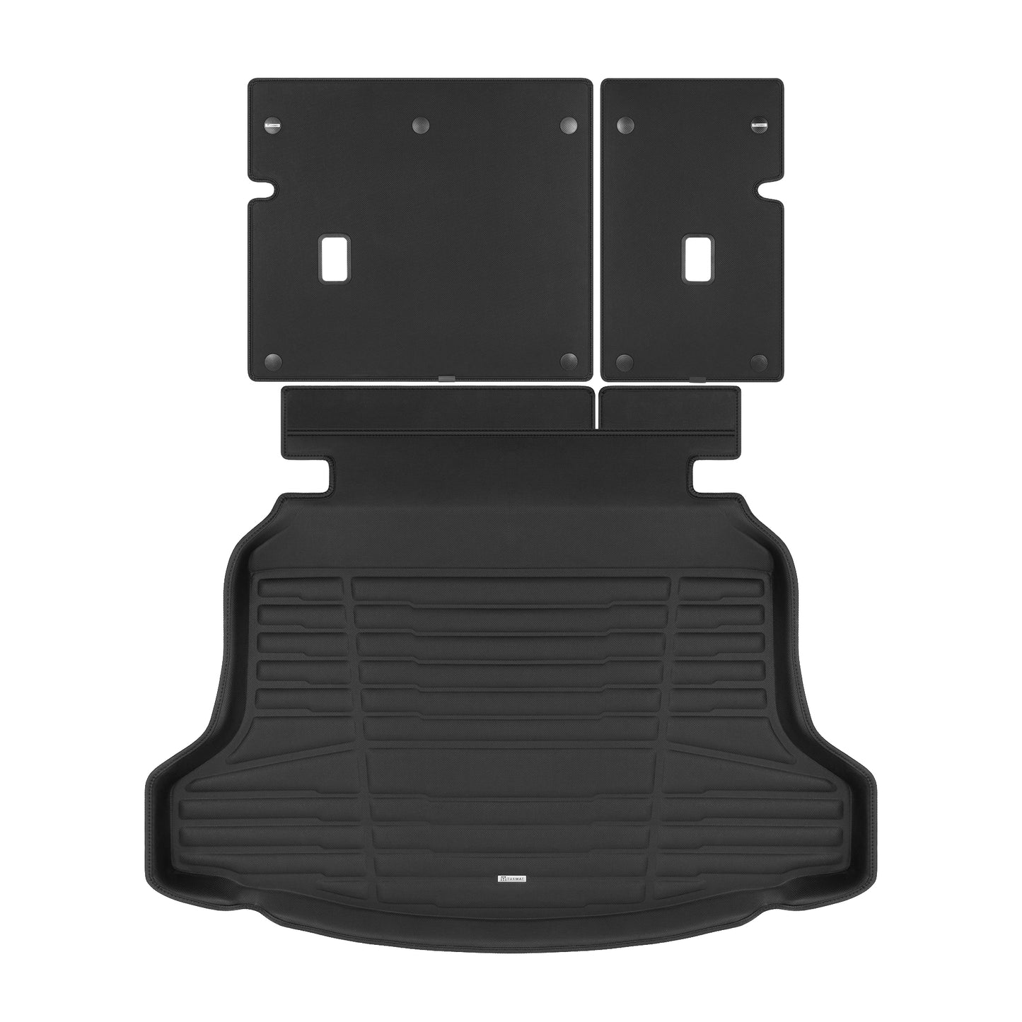 A set of black TuxMat trunk mats for Honda Civic models.